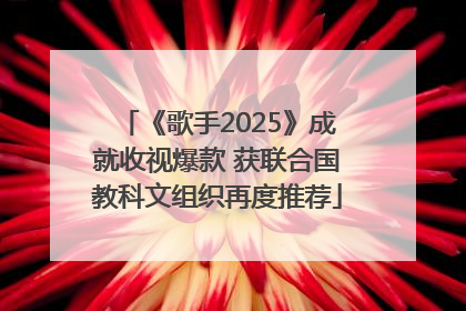 《歌手2025》成就收视爆款 获联合国教科文组织再度推荐