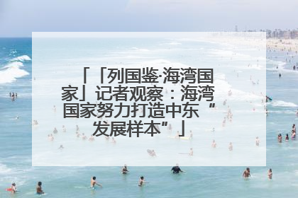 「列国鉴·海湾国家」记者观察：海湾国家努力打造中东“发展样本”