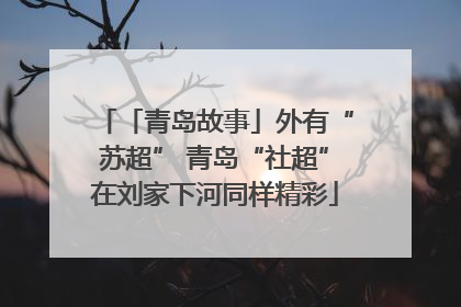 「青岛故事」外有“苏超” 青岛“社超”在刘家下河同样精彩