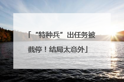 “特种兵”出任务被截停！结局太意外