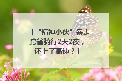 “精神小伙”暴走跨省骑行2天2夜，还上了高速？