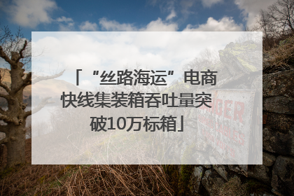 “丝路海运”电商快线集装箱吞吐量突破10万标箱
