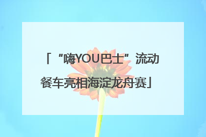 “嗨YOU巴士”流动餐车亮相海淀龙舟赛