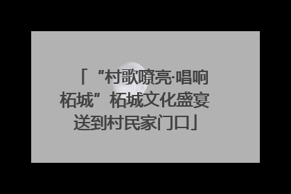 “村歌嘹亮·唱响柘城”柘城文化盛宴送到村民家门口