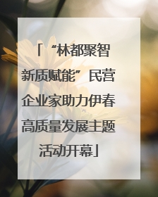 “林都聚智 新质赋能”民营企业家助力伊春高质量发展主题活动开幕