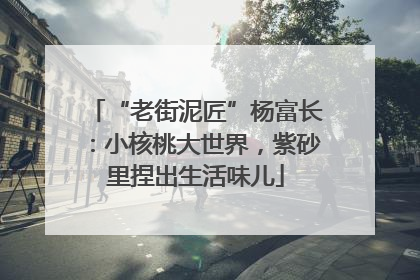 “老街泥匠”杨富长：小核桃大世界，紫砂里捏出生活味儿
