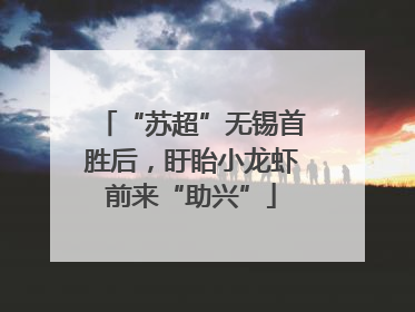 “苏超”无锡首胜后，盱眙小龙虾前来“助兴”