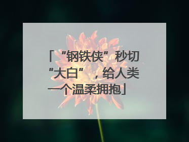 “钢铁侠”秒切“大白”，给人类一个温柔拥抱