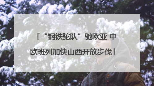 “钢铁驼队”驰欧亚 中欧班列加快山西开放步伐