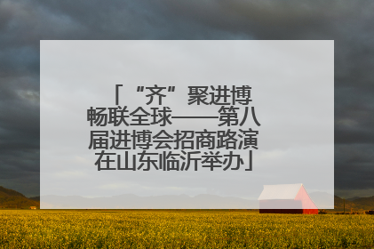 “齐”聚进博 畅联全球——第八届进博会招商路演在山东临沂举办