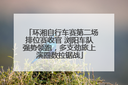 环湘自行车赛第二场排位赛收官 浏阳车队强势领跑，多支劲旅上演圈数拉锯战