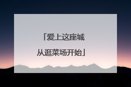 爱上这座城 从逛菜场开始
