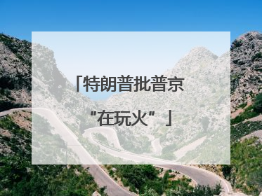 特朗普批普京“在玩火”