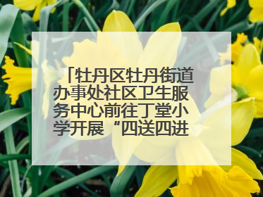 牡丹区牡丹街道办事处社区卫生服务中心前往丁堂小学开展“四送四进四提升”及无烟日宣传活动