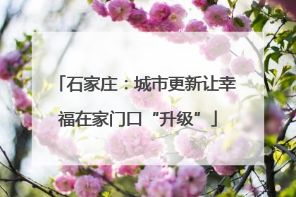 石家庄：城市更新让幸福在家门口“升级”