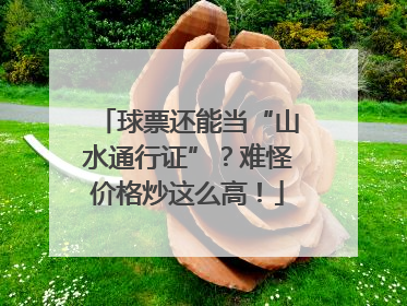球票还能当“山水通行证”？难怪价格炒这么高！