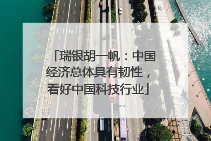 瑞银胡一帆：中国经济总体具有韧性，看好中国科技行业