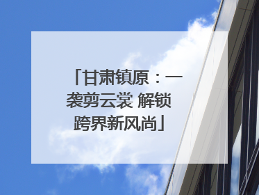 甘肃镇原：一袭剪云裳 解锁跨界新风尚