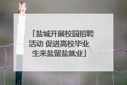 盐城开展校园招聘活动 促进高校毕业生来盐留盐就业