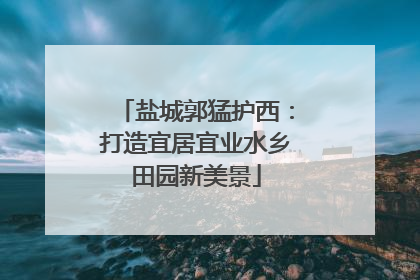 盐城郭猛护西：打造宜居宜业水乡田园新美景