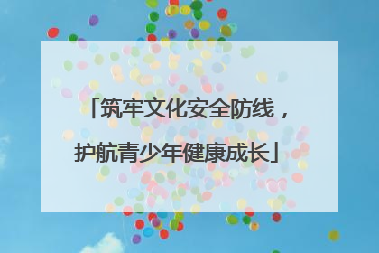筑牢文化安全防线，护航青少年健康成长