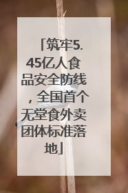 筑牢5.45亿人食品安全防线，全国首个无堂食外卖团体标准落地