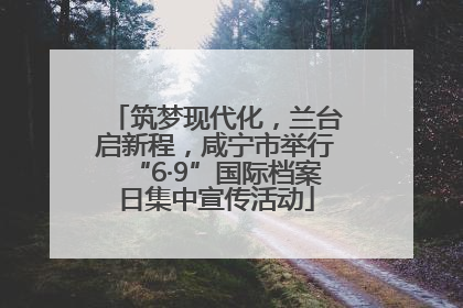 筑梦现代化，兰台启新程，咸宁市举行“6·9”国际档案日集中宣传活动