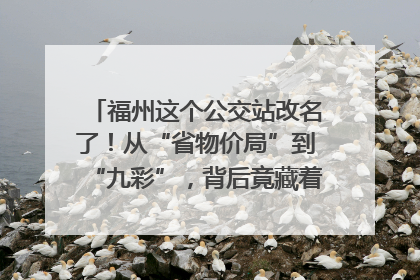 福州这个公交站改名了！从“省物价局”到“九彩”，背后竟藏着这么多故事！