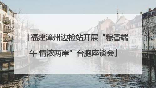 福建漳州边检站开展“粽香端午 情浓两岸”台胞座谈会