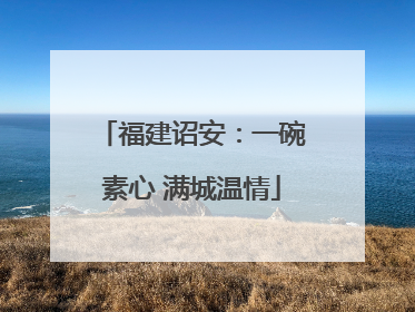 福建诏安：一碗素心 满城温情