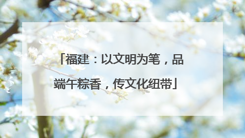 福建：以文明为笔，品端午粽香，传文化纽带