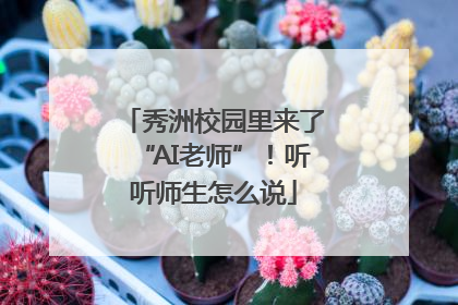 秀洲校园里来了“AI老师”！听听师生怎么说