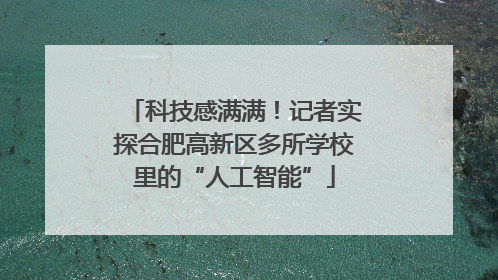 科技感满满！记者实探合肥高新区多所学校里的“人工智能”