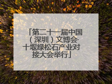 第二十一届中国（深圳）文博会·十堰绿松石产业对接大会举行