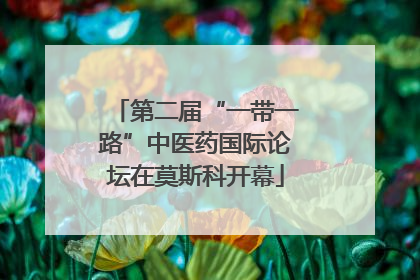 第二届“一带一路”中医药国际论坛在莫斯科开幕