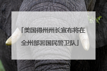美国得州州长宣布将在全州部署国民警卫队