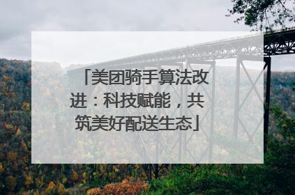 美团骑手算法改进：科技赋能，共筑美好配送生态