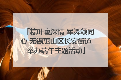粽叶裹深情 军舞颂同心 无锡惠山区长安街道举办端午主题活动