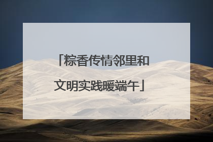 粽香传情邻里和 文明实践暖端午