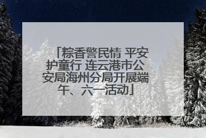 粽香警民情 平安护童行 连云港市公安局海州分局开展端午、六一活动