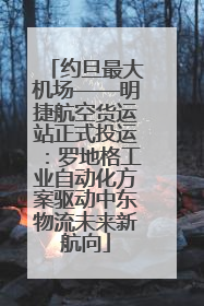 约旦最大机场——明捷航空货运站正式投运：罗地格工业自动化方案驱动中东物流未来新航向