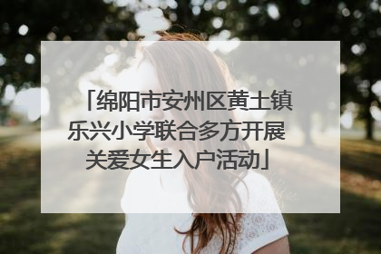 绵阳市安州区黄土镇乐兴小学联合多方开展关爱女生入户活动