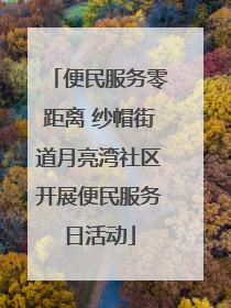 便民服务零距离 纱帽街道月亮湾社区开展便民服务日活动