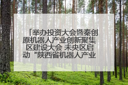 举办投资大会暨秦创原机器人产业创新聚集区建设大会 未央区启动“陕西省机器人产业聚集区”建设