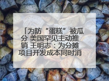 为防“蛋糕”被瓜分 美国罕见主动推销 王明志：为分摊项目开发成本同时消除潜在威胁