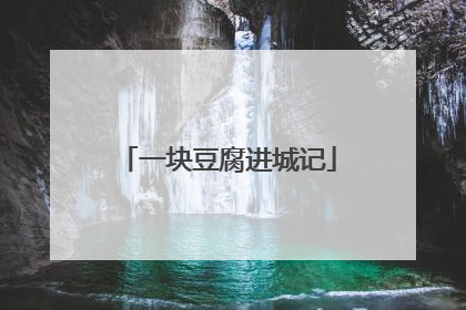 一块豆腐进城记