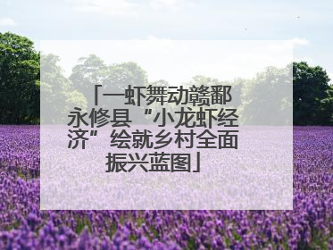 一虾舞动赣鄱 永修县“小龙虾经济”绘就乡村全面振兴蓝图
