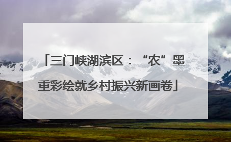 三门峡湖滨区：“农”墨重彩绘就乡村振兴新画卷