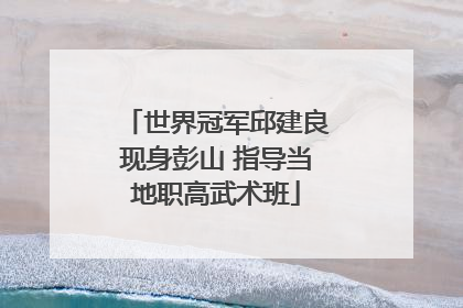 世界冠军邱建良现身彭山 指导当地职高武术班