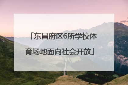 东昌府区6所学校体育场地面向社会开放